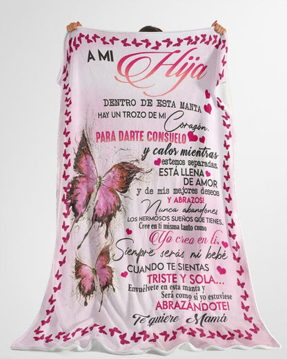 MANTA PARA HIJA – REGALO DE COMODIDAD Y CALOR DE MAMÁ Manta acolchada de forro polar Sherpa NTTDsp