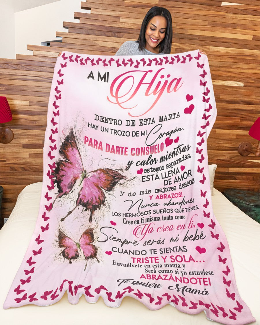 MANTA PARA HIJA – REGALO DE COMODIDAD Y CALOR DE MAMÁ Manta acolchada de forro polar Sherpa NTTDsp