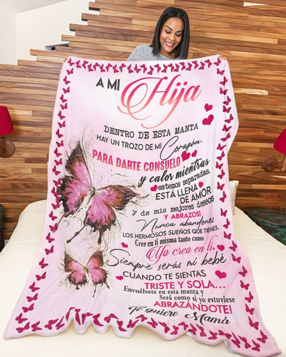 MANTA PARA HIJA – REGALO DE COMODIDAD Y CALOR DE MAMÁ Manta acolchada de forro polar Sherpa NTTDsp