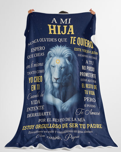 Manta para Hija – Regalo de Consuelo y Calidez de Papá Manta Acolchada de Forro Polar Sherpa NTTDsp (SKUB11-70)
