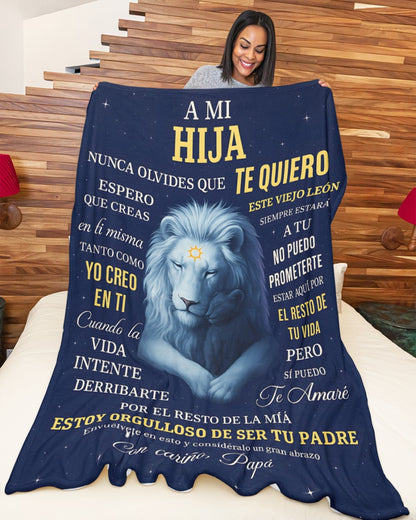 Manta para Hija – Regalo de Consuelo y Calidez de Papá Manta Acolchada de Forro Polar Sherpa NTTDsp (SKUB11-70)