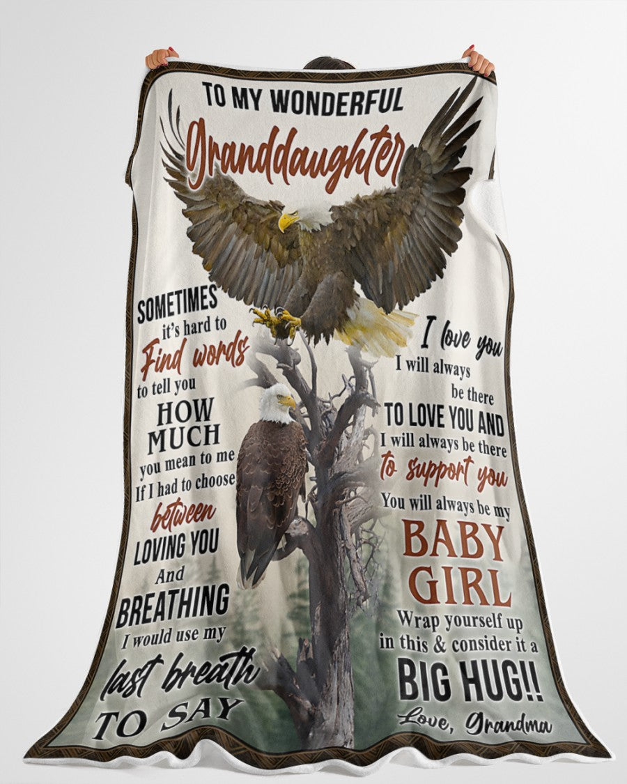 BLANKET FOR GRANDDAUGHTER – COMFORT & WARMTH GIFT FROM GRANDMA  Sherpa Fleece Quilt Blanket NTTD00 (SKUB12-BLK-01)