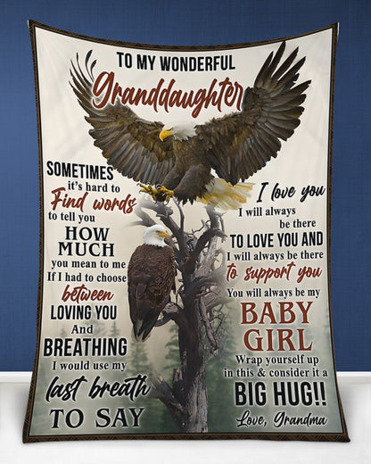 BLANKET FOR GRANDDAUGHTER – COMFORT & WARMTH GIFT FROM GRANDMA  Sherpa Fleece Quilt Blanket NTTD00 (SKUB12-BLK-01)