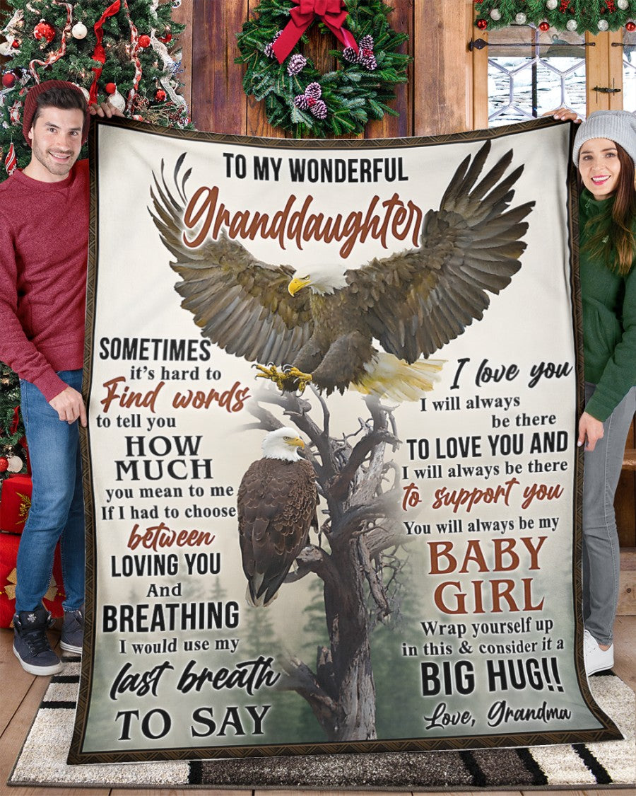 BLANKET FOR GRANDDAUGHTER – COMFORT & WARMTH GIFT FROM GRANDMA  Sherpa Fleece Quilt Blanket NTTD00 (SKUB12-BLK-01)