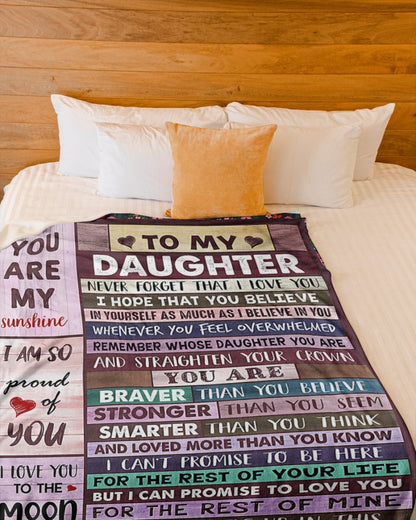 BLANKET FOR DAUGHTER – COMFORT & WARMTH GIFT FROM DAD Sherpa Fleece Quilt Blanket NTTD00