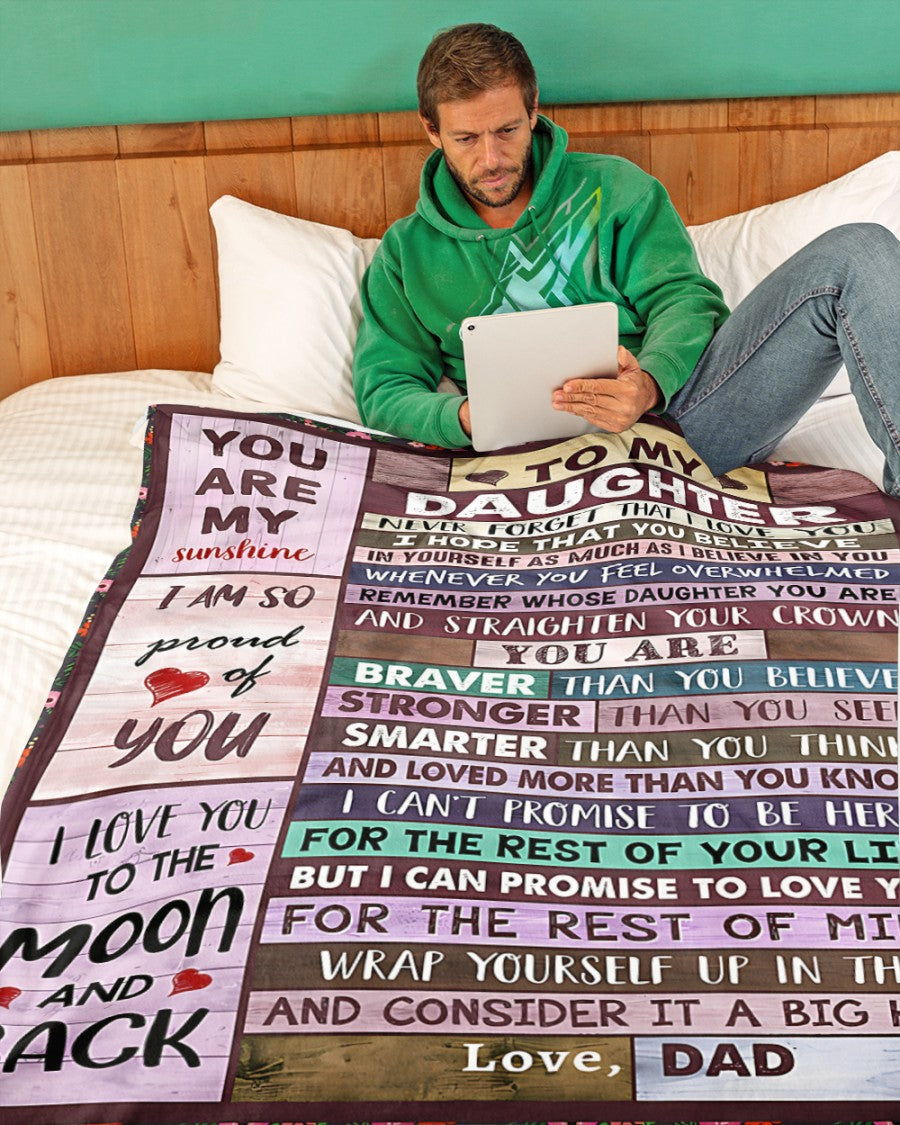 BLANKET FOR DAUGHTER – COMFORT & WARMTH GIFT FROM DAD Sherpa Fleece Quilt Blanket NTTD00