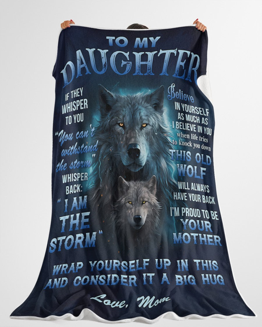 BLANKET FOR DAUGHTER – COMFORT & WARMTH GIFT FROM MOM Sherpa Fleece Quilt Blanket NTTD00 (SKUB12-97)