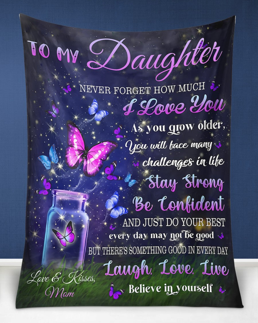 BLANKET FOR DAUGHTER – COMFORT & WARMTH GIFT FROM MOM Sherpa Fleece Quilt Blanket NTTD00 (SKUB12-123)