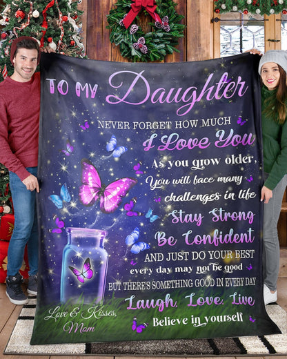 BLANKET FOR DAUGHTER – COMFORT & WARMTH GIFT FROM MOM Sherpa Fleece Quilt Blanket NTTD00 (SKUB12-123)