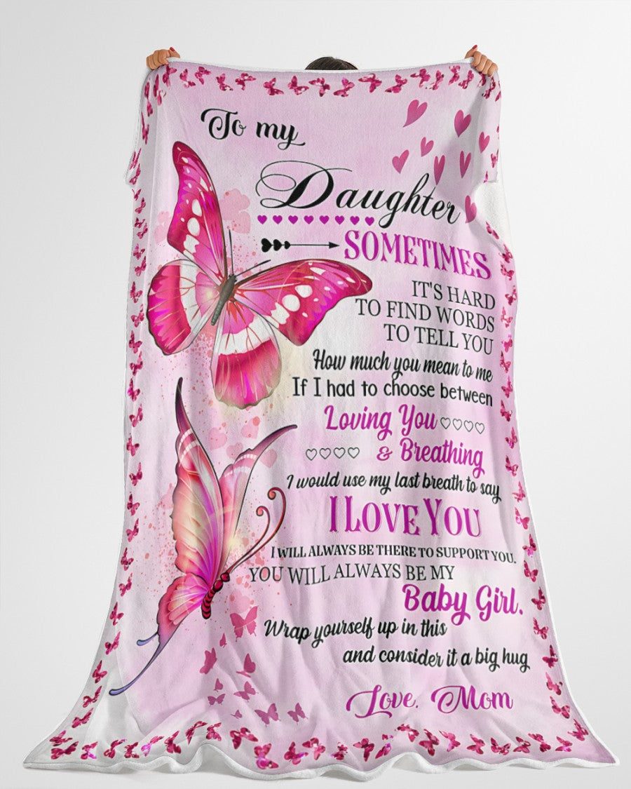 BLANKET FOR DAUGHTER – COMFORT & WARMTH GIFT FROM MOM Sherpa Fleece Quilt Blanket NTTD00