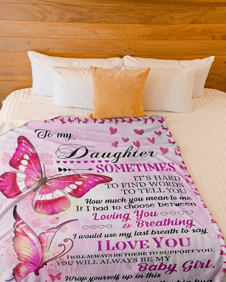 BLANKET FOR DAUGHTER – COMFORT & WARMTH GIFT FROM MOM Sherpa Fleece Quilt Blanket NTTD00