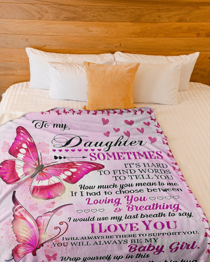 BLANKET FOR DAUGHTER – COMFORT & WARMTH GIFT FROM MOM Sherpa Fleece Quilt Blanket NTTD00