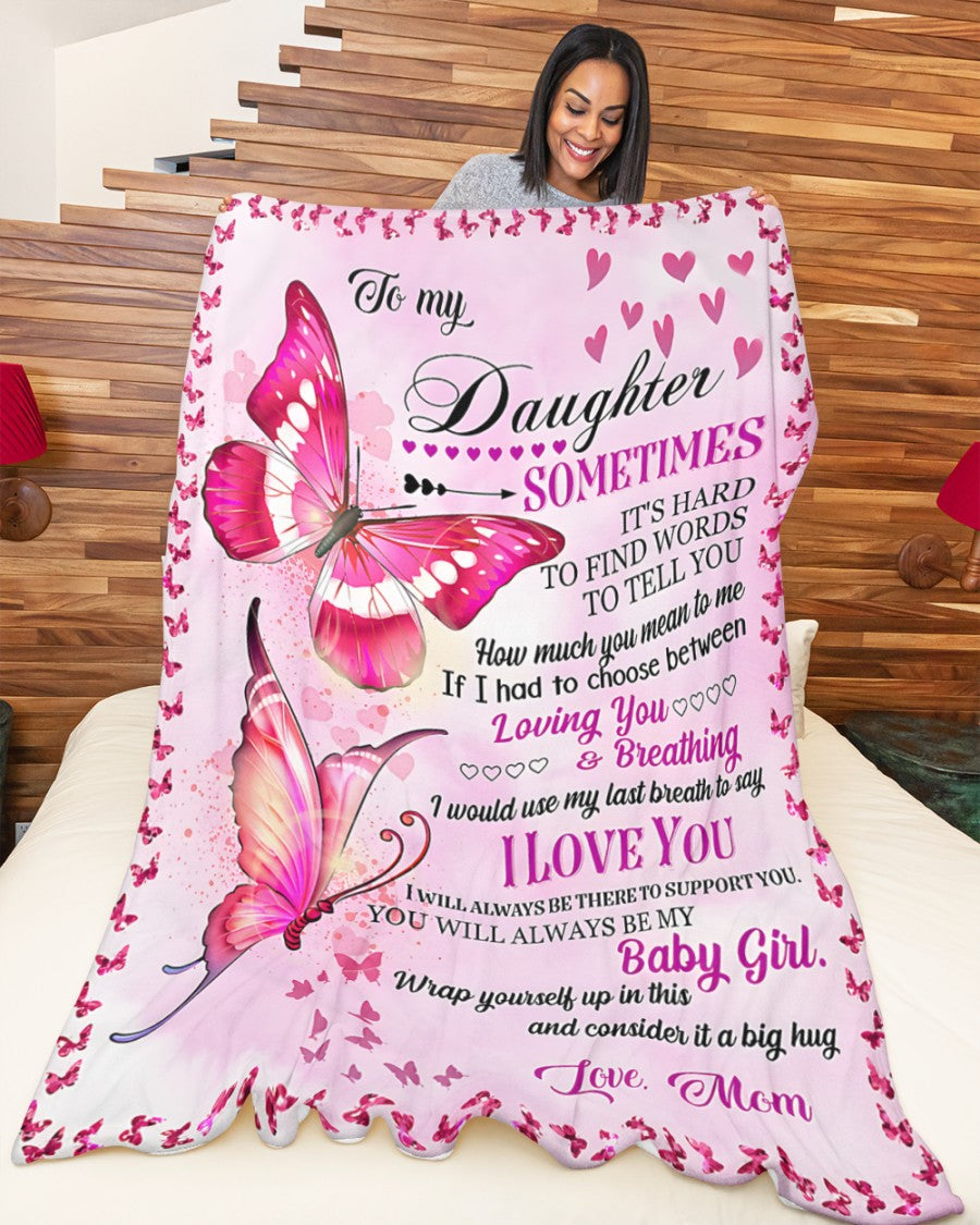 BLANKET FOR DAUGHTER – COMFORT & WARMTH GIFT FROM MOM Sherpa Fleece Quilt Blanket NTTD00