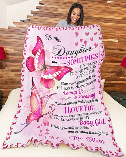 BLANKET FOR DAUGHTER – COMFORT & WARMTH GIFT FROM MOM Sherpa Fleece Quilt Blanket NTTD00