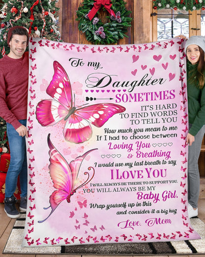 BLANKET FOR DAUGHTER – COMFORT & WARMTH GIFT FROM MOM Sherpa Fleece Quilt Blanket NTTD00