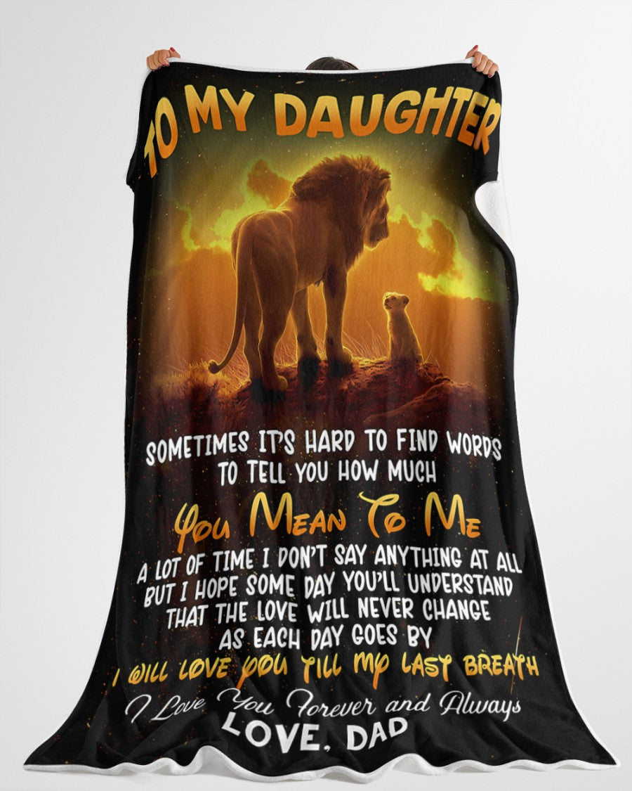 BLANKET FOR DAUGHTER – COMFORT & WARMTH GIFT FROM DAD Sherpa Fleece Quilt Blanket NTTD00