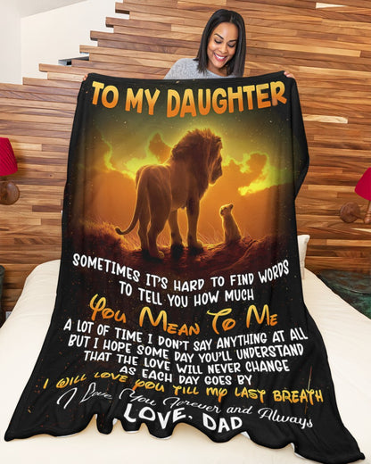 BLANKET FOR DAUGHTER – COMFORT & WARMTH GIFT FROM DAD Sherpa Fleece Quilt Blanket NTTD00