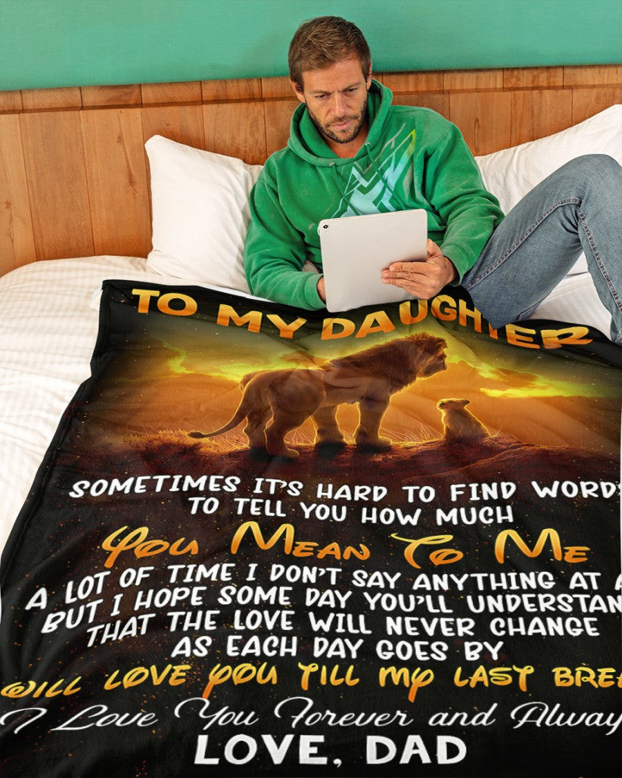 BLANKET FOR DAUGHTER – COMFORT & WARMTH GIFT FROM DAD Sherpa Fleece Quilt Blanket NTTD00