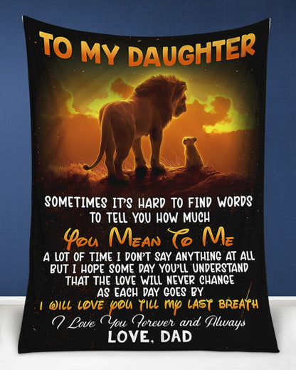 BLANKET FOR DAUGHTER – COMFORT & WARMTH GIFT FROM DAD Sherpa Fleece Quilt Blanket NTTD00