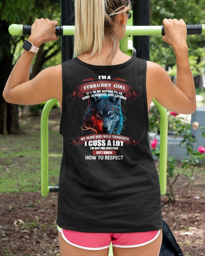 FEBRUARY - KIND, GENEROUS AND LOVING GIRL - BIRRTHDAY T-SHIRT FOR WOMAN - NTTD02 (SKU12-300-02)