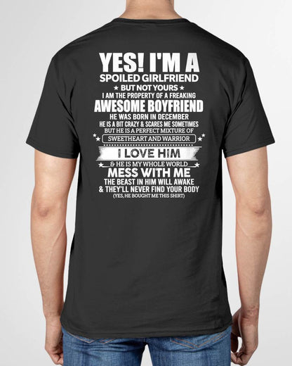 DECEMBER - YES! I'M A SPOILED GIRLFRIEND - GIFT FROM BOYFRIEND/HUSBAND - NTTD12 (SKU2606-265-12)