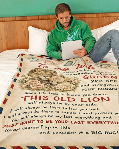 BLANKET FOR WIFE – COMFORT & WARMTH GIFT FROM HUSBAND - Sherpa Fleece Quilt Blanket NTTD00 (SKU2602-10)