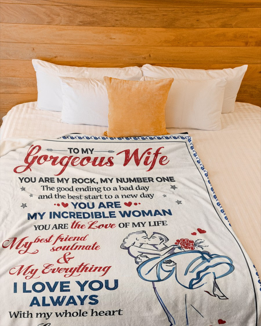 BLANKET FOR WIFE – COMFORT & WARMTH GIFT FROM HUSBAND - Sherpa Fleece Quilt Blanket NTTD00 (SKU2602-08)