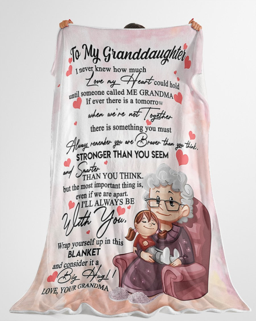 BLANKET FOR GRANDDAUGHTER – COMFORT & WARMTH GIFT FROM GRANDMA  Sherpa Fleece Quilt Blanket NTTD00 (SKUB06-79)