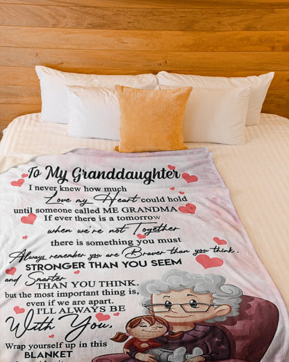 BLANKET FOR GRANDDAUGHTER – COMFORT & WARMTH GIFT FROM GRANDMA  Sherpa Fleece Quilt Blanket NTTD00 (SKUB06-79)