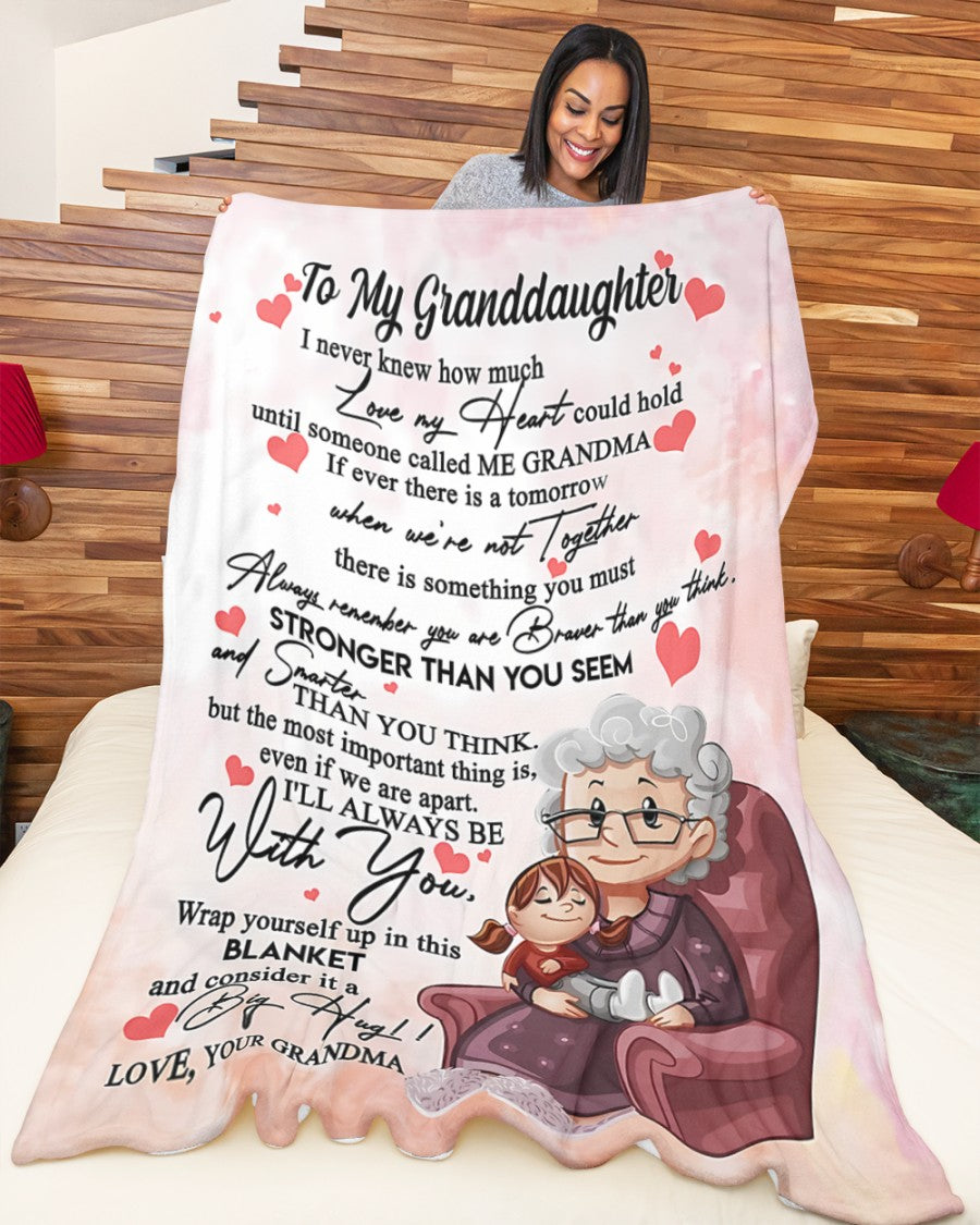 BLANKET FOR GRANDDAUGHTER – COMFORT & WARMTH GIFT FROM GRANDMA  Sherpa Fleece Quilt Blanket NTTD00 (SKUB06-79)