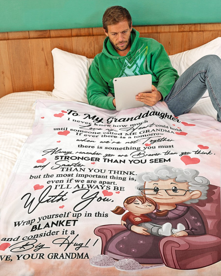 BLANKET FOR GRANDDAUGHTER – COMFORT & WARMTH GIFT FROM GRANDMA  Sherpa Fleece Quilt Blanket NTTD00 (SKUB06-79)