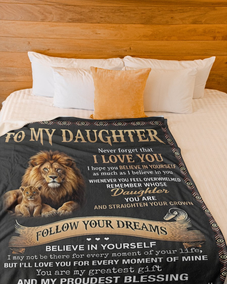 BLANKET FOR DAUGHTER – COMFORT & WARMTH GIFT FROM DAD Sherpa Fleece Quilt Blanket NTTD00 (SKU2604-100)