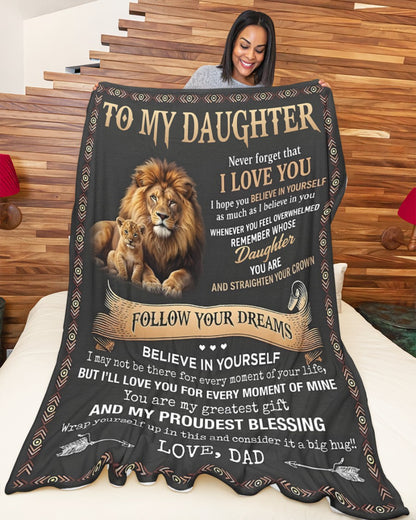 BLANKET FOR DAUGHTER – COMFORT & WARMTH GIFT FROM DAD Sherpa Fleece Quilt Blanket NTTD00 (SKU2604-100)