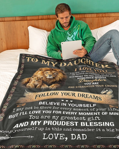 BLANKET FOR DAUGHTER – COMFORT & WARMTH GIFT FROM DAD Sherpa Fleece Quilt Blanket NTTD00 (SKU2604-100)