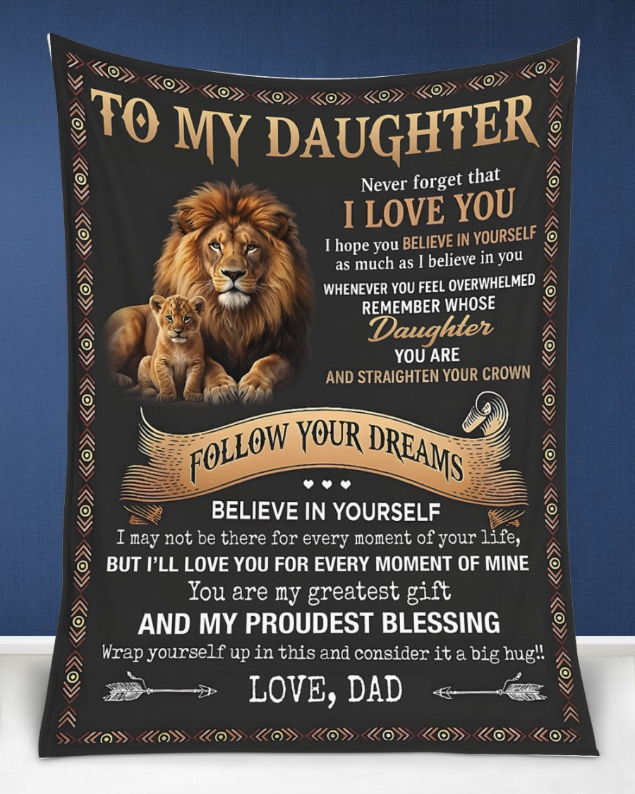 BLANKET FOR DAUGHTER – COMFORT & WARMTH GIFT FROM DAD Sherpa Fleece Quilt Blanket NTTD00 (SKU2604-100)