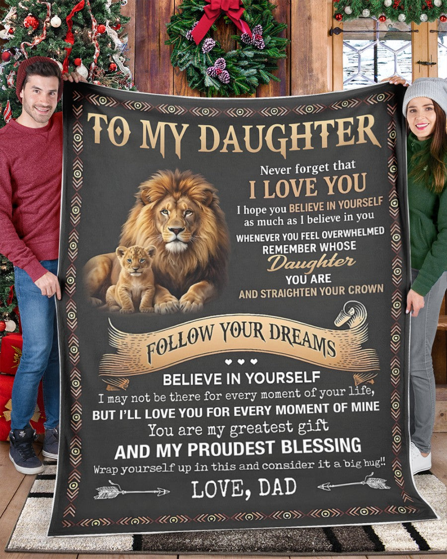 BLANKET FOR DAUGHTER – COMFORT & WARMTH GIFT FROM DAD Sherpa Fleece Quilt Blanket NTTD00 (SKU2604-100)