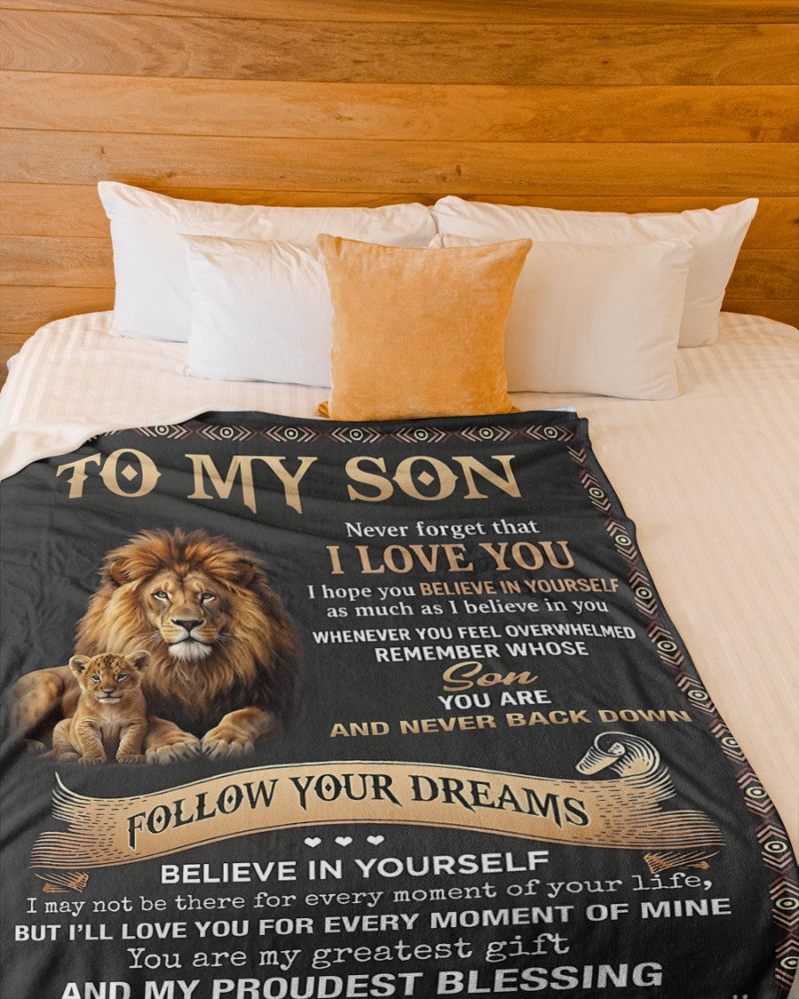 BLANKET FOR SON – COMFORT & WARMTH GIFT FROM DAD Sherpa Fleece Quilt Blanket NTTD00 (SKU2604-102)