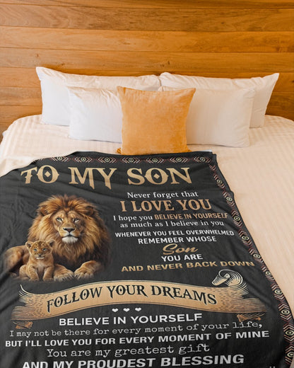 BLANKET FOR SON – COMFORT & WARMTH GIFT FROM DAD Sherpa Fleece Quilt Blanket NTTD00 (SKU2604-102)