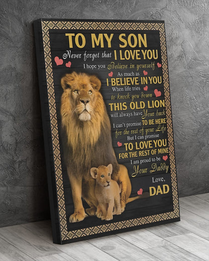 CANVAS FOR SON - BEST GIFT FROM DAD - NTTD00 (SKU2604-112)