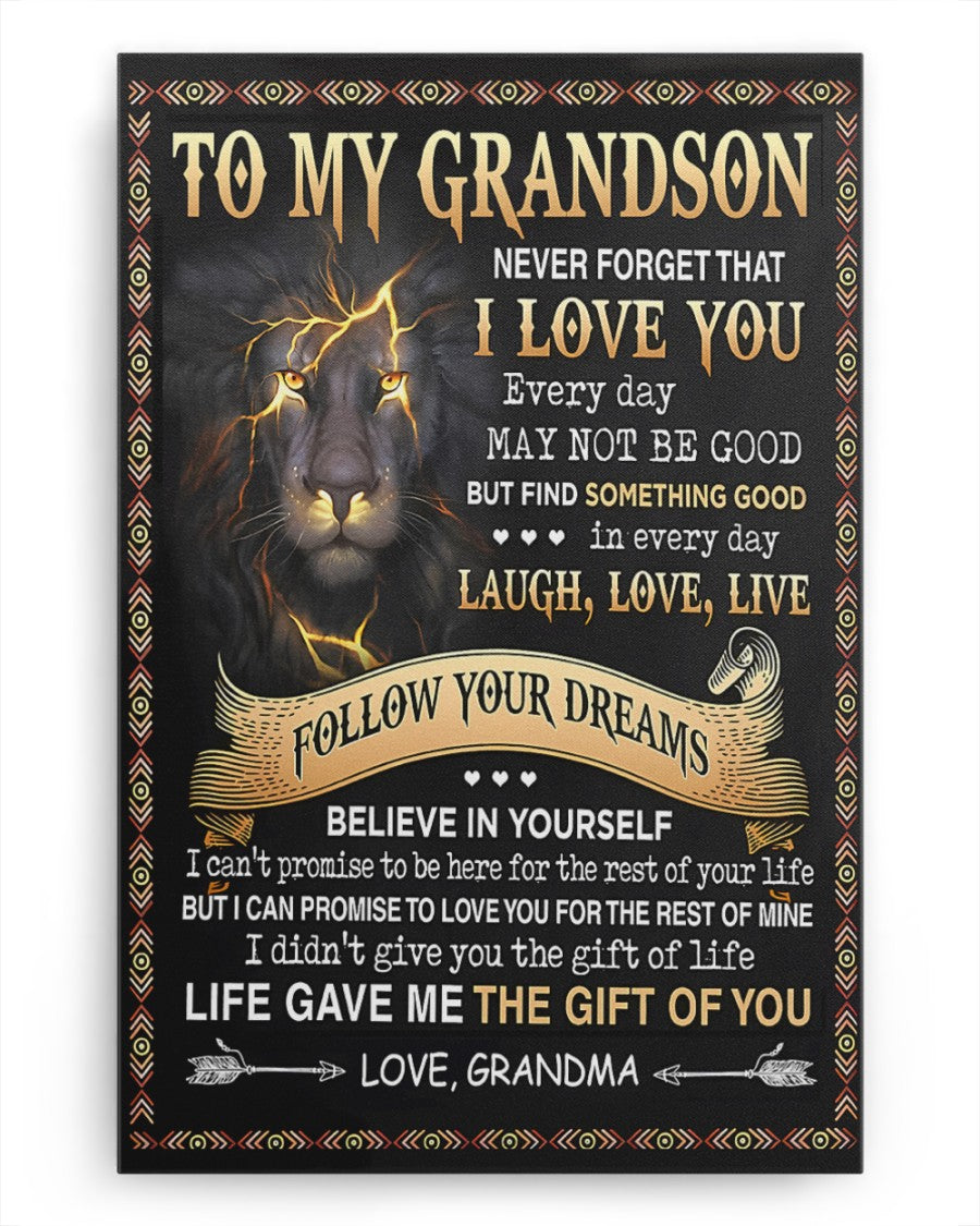 CANVAS FOR GRANDSON - BEST GIFT FROM GRANDMA - NTTD00 (SKU2604-111)