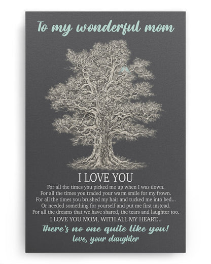 CANVAS FOR MOM - BEST GIFT FROM DAUGHTER - NTTD00 (SKU2603-330)