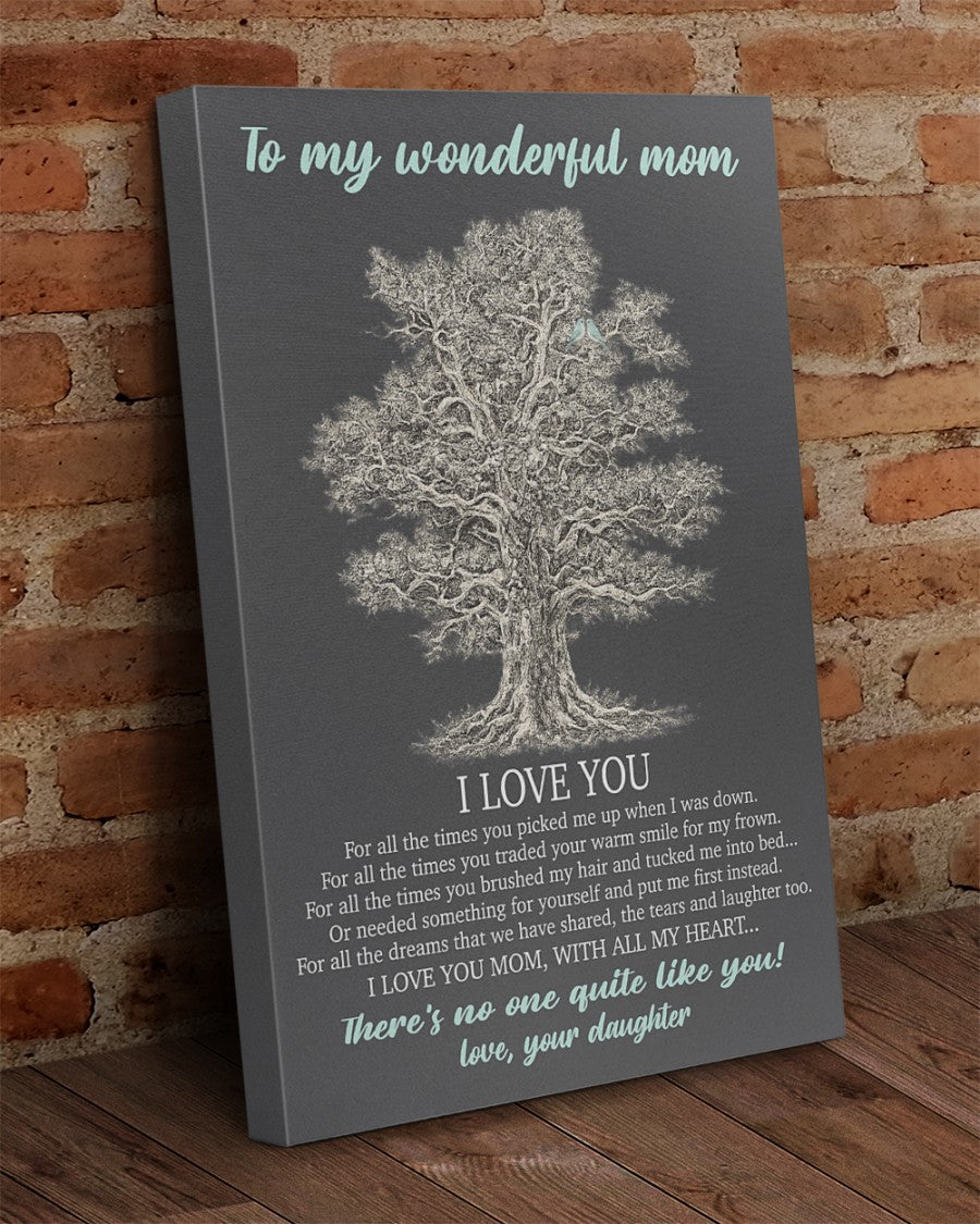 CANVAS FOR MOM - BEST GIFT FROM DAUGHTER - NTTD00 (SKU2603-330)