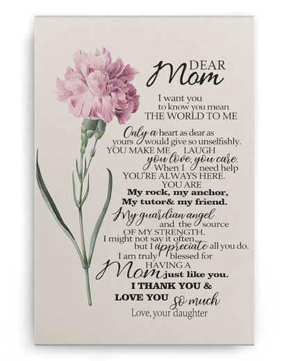 CANVAS FOR MOM - BEST GIFT FROM DAUGHTER - NTTD00 (SKU2603-331)