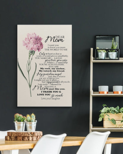 CANVAS FOR MOM - BEST GIFT FROM DAUGHTER - NTTD00 (SKU2603-331)