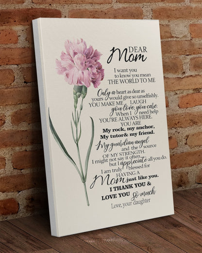 CANVAS FOR MOM - BEST GIFT FROM DAUGHTER - NTTD00 (SKU2603-331)