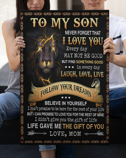 CANVAS FOR SON - BEST GIFT FROM MOM - NTTD00 (SKU2604-152)