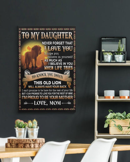 CANVAS FOR DAUGHTER - BEST GIFT FROM MOM - NTTD00 (SKU2604-151)