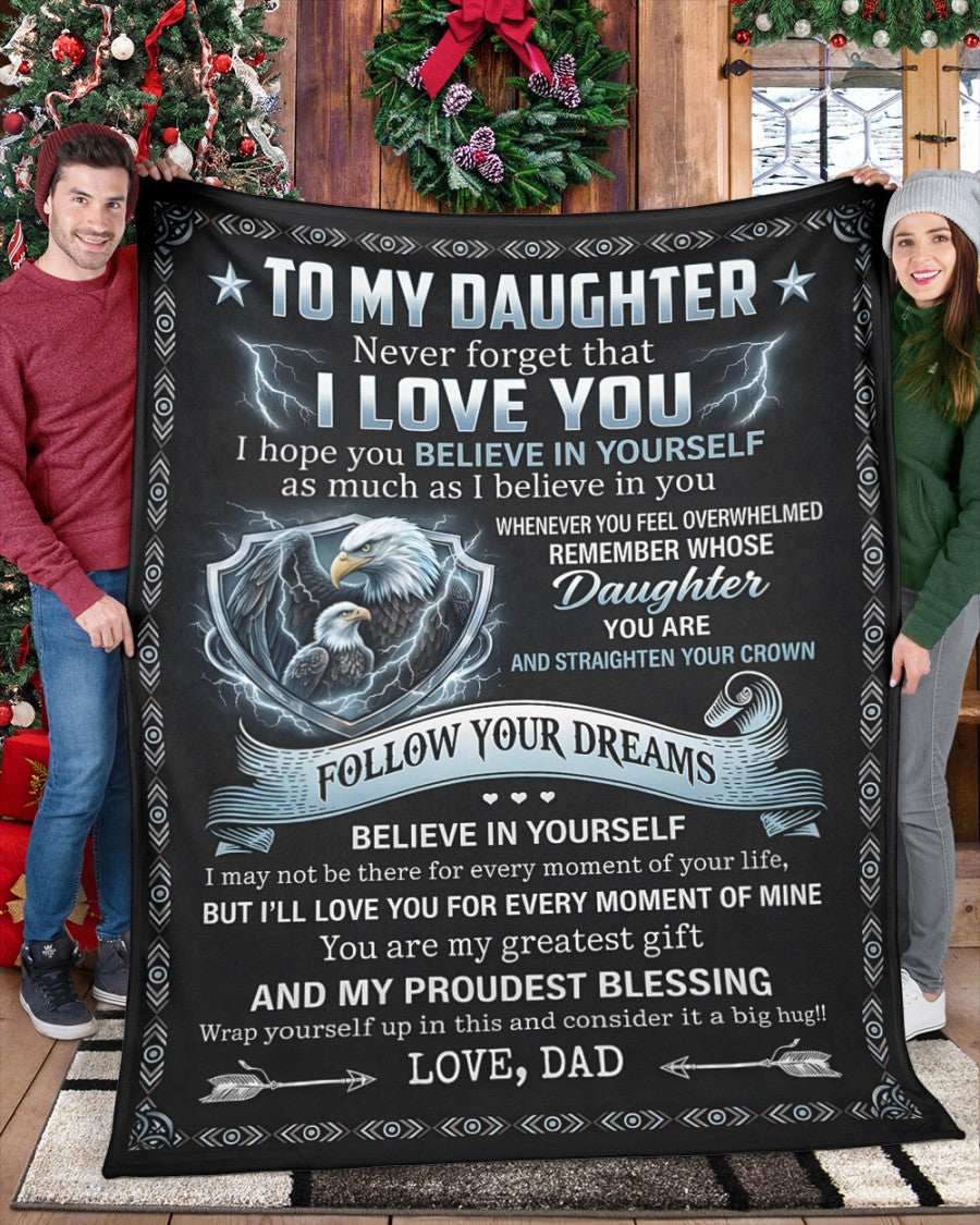 BLANKET FOR DAUGHTER – COMFORT & WARMTH GIFT FROM DAD Sherpa Fleece Quilt Blanket NTTD00 (SKU2604-166)