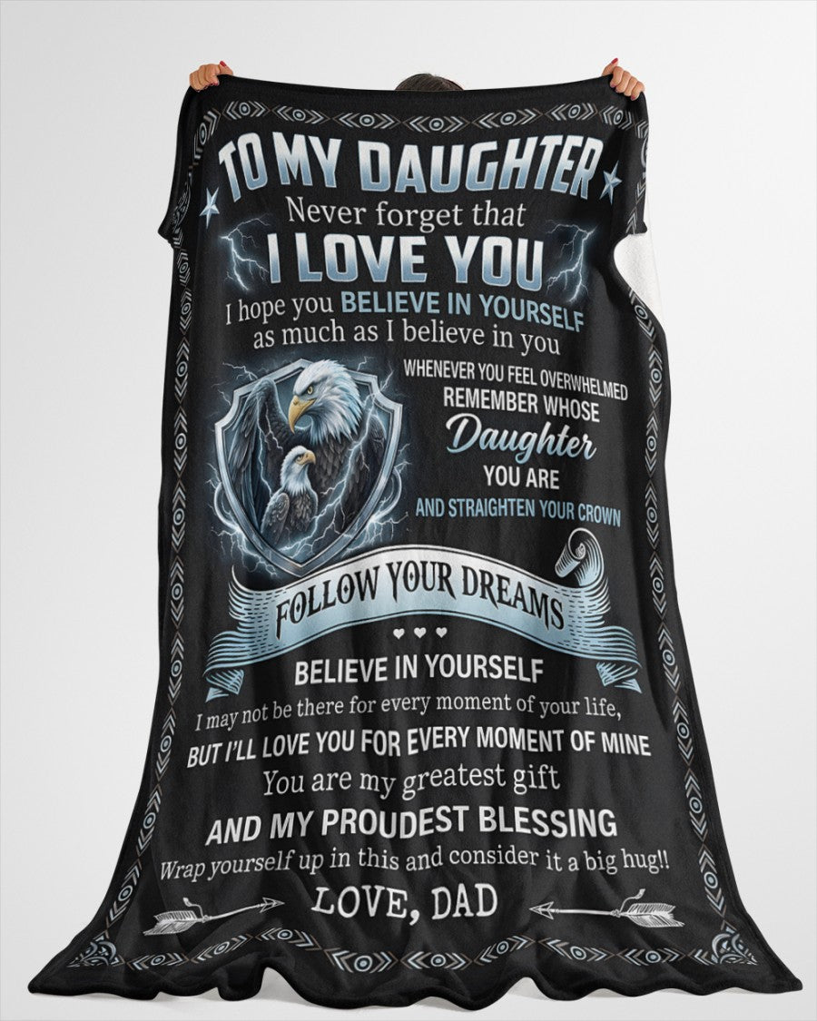 BLANKET FOR DAUGHTER – COMFORT & WARMTH GIFT FROM DAD Sherpa Fleece Quilt Blanket NTTD00 (SKU2604-166)