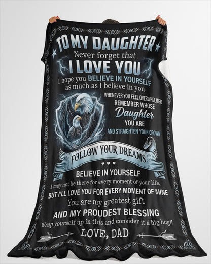 BLANKET FOR DAUGHTER – COMFORT & WARMTH GIFT FROM DAD Sherpa Fleece Quilt Blanket NTTD00 (SKU2604-166)